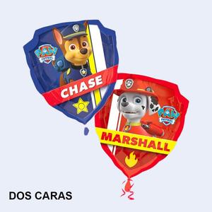 Ballon en aluminium Paw Patrol Chase Marshall 63x68cm, lot de 2, décoration de fête - Product Image 3
