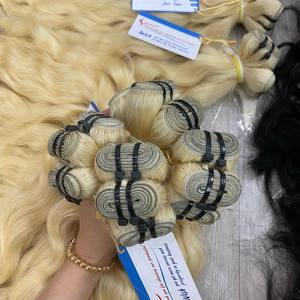 Vente en gros extensions de cheveux vietnamiens blonds bruts cuticule alignée vague naturelle trame faisceau de cheveux humains couleur 613 - Product Image 2