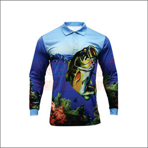 Vente en gros de chemises de pêche en tissu pour hommes vêtements de pêche à manches longues vêtements de sport séchage rapide respirant Protection UV - Product Image 1