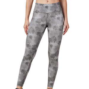 Pantalon de gymnastique imprimé taille haute pour femme fermeture à la taille élastique coupe ajustée bas actifs extensibles - Product Image 2