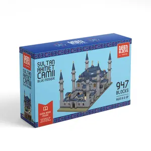 947-Pieces Building Blocks Learning Educational Toys for Kids TAKVA DEENBLOCKS Sultan Ahmet Camii Blue Mosque Kids Ramadan Gift