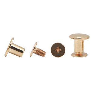 Tornillos de latón para encuadernación de libros, tornillos macho y hembra, remaches de latón - Product Image 1