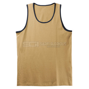 Cotton ribbed <b>men</b> singlet <b>tank</b> <b>top</b> <b>black</b> gym workout fitness sleeveless breathable bulk wholesale factory - Product Image 6