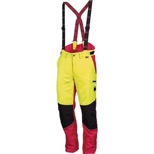 Comfort Size 54 Forestry Protective Trousers Neon Yellow/Red Garden Gloves & Gear - Product Image 1