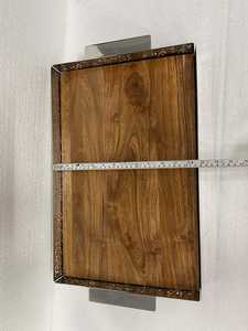 Bandeja de servicio de acero y madera moderna para el hogar, dormitorio, cocina, habitación de invitados, sala de estar, restaurante, Bar, armario, baño, servicio de comida - Product Image 5