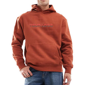 เสื้อฮู้ดดี้สะพายไหล่สำหรับผู้ชายผ้าฟลีซผ้าฝ้าย100% 450จีเอสเอ็มบ็อกซี่ฟิตสำหรับผู้ชายกำหนดโลโก้พิมพ์โลโก้ได้เองระบายอากาศได้ดีเสื้อมีฮู้ดฮิปฮอปสำหรับผู้ชาย - Product Image 1