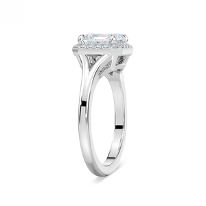 2. แหวนหมั้นเพชรทรง Asscher 10 กะรัต ผลิตในห้องปฏิบัติการ ได้รับการรับรองจาก IGI ตัวเรือนทองคำแท้ 14k แบบขาแหวนแยก - Product Image 2