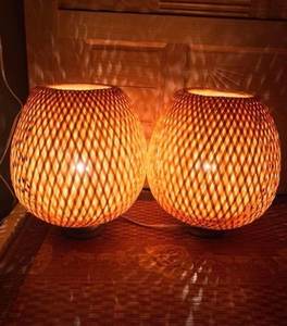 Lámpara ecológica de bambú de Vietnam, ideal para dormitorio, iluminación nocturna, decoración de sala de estar y adorno interior rústico - Product Image 3