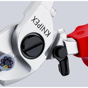 Tijeras para cables KNIPEX VDE de 165 mm de longitud con cabezal cromado y mangos multicomponentes Form 2 - Product Image 4