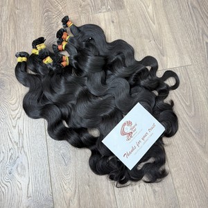 ผมดิบแบบลอนคลื่นธรรมชาติ100% เวียดนามผมต่อแบบดึงคู่ - Product Image 5