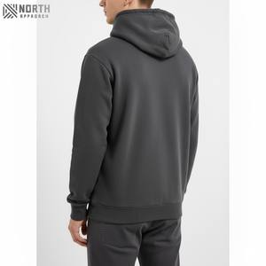 Sudadera con capucha de lana mezclada de Algodón 100% con logotipo personalizado para hombre, Jersey pesado de 300 GSM, sudadera básica con capucha teñida lisa con patrón sólido - Product Image 2