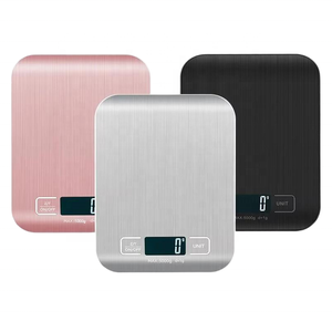Balance de cuisine électronique en acier inoxydable, protection contre les surcharges, arrêt automatique, écran LCD rétroéclairé, batterie au lithium intégrée - Product Image 1