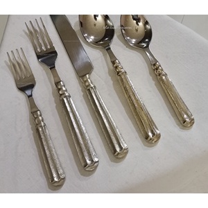 Juego de cubiertos Chapado en plata caro con mango de latón para bodas y fiestas caseras/cenas para hoteles - Product Image 2