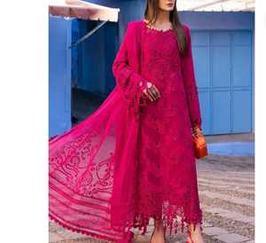 Vente en gros de shalwar kameez indiens et pakistanais pour femmes, couleur rose, brodés, pour les occasions spéciales et décontractées, de qualité supérieure - Product Image 1