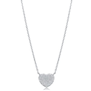 Collier avec pendentif turc en forme de cœur, pierre CZ, vente en gros, Istanbul, bijoux faits à la main en argent sterling 925 - Product Image 4