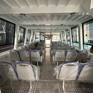 Nouveau bateau de passagers de 60 places, 11,6 m * 4 m, catamaran à double pont en aluminium, bateau ferry à essence - Product Image 3