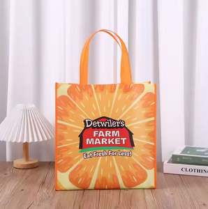 2025 Custom <b>Polypropylene</b> Shopping Tote <b>Bags</b> Laminated Waterproof White PP RPET Woven Shopping <b>Bag</b> with Logo - Product Image 3