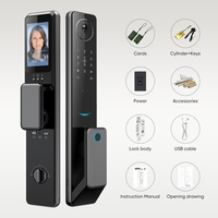 Serrure de porte intelligente biométrique Locstar Fechadura Digital Fingerprint Intelligent Tuya Wifi pour porte d'entrée avec reconnaissance faciale 3D