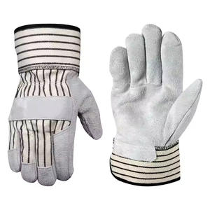Guantes de trabajo de cuero transpirables duraderos Guantes mecánicos industriales ligeros para exteriores con funciones antideslizantes antivibración anticorte - Product Image 1