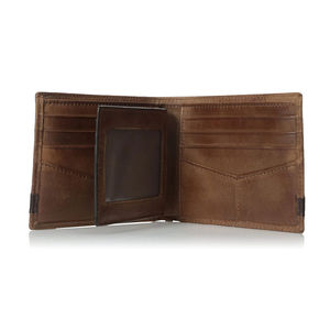 กระเป๋าสตางค์หนังแท้ผู้ชาย แบบเปิด ขนาดสั้น ทนทาน แฟชั่น คุณภาพพรีเมียม ผิวเรียบ  รับสกรีนโลโก้ตามสั่ง - Product Image 6