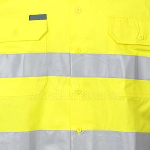 Chemises légères haute visibilité, séchage rapide, respirantes, certifiées CE, unisexes, service OEM, marque privée, vêtements de travail en polyester/coton - Product Image 5