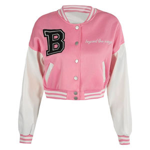 2025 Baseball <b>Jacket</b> Custom Ladies Bomber Coat Printing Fashion Warm Winter Patchwork <b>Varsity</b> <b>Jacket</b> <b>Women</b> Casual Crop <b>Jacket</b> - Product Image 3