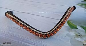 Bandeaux en cristal clair très demandés, superbe or rose pour les compétitions hippiques ou l'élégance de tous les jours - Product Image 6