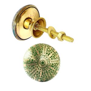 Perillas de armario de latón Grabado Moderno marroquí, manijas y tiradores de tocador y armario para cocina, dormitorio y baño - Product Image 1