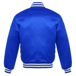 Chaqueta brillante personalizada Varsity Satin para hombre OEM estilo béisbol ligero Streetwear moda - Product Image 2