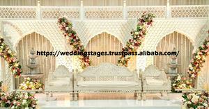 กรอบเวทีงานแต่งงานสีขาวแบบ 3 มิติ สไตล์เมห์ราบ กำลังเป็นที่นิยม - Product Image 2