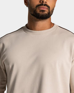 T-shirt et short pour homme surdimensionnés blancs de dernière génération OEM avec bordure en coton mélangé respirant pour la salle de sport et le streetwear - Product Image 5