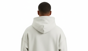 Sweat à capuche pour homme, coupe classique, poids lourd, 100% coton, tissé, pull à épaules tombantes, uni, respirant, décontracté, streetwear d'automne - Product Image 4