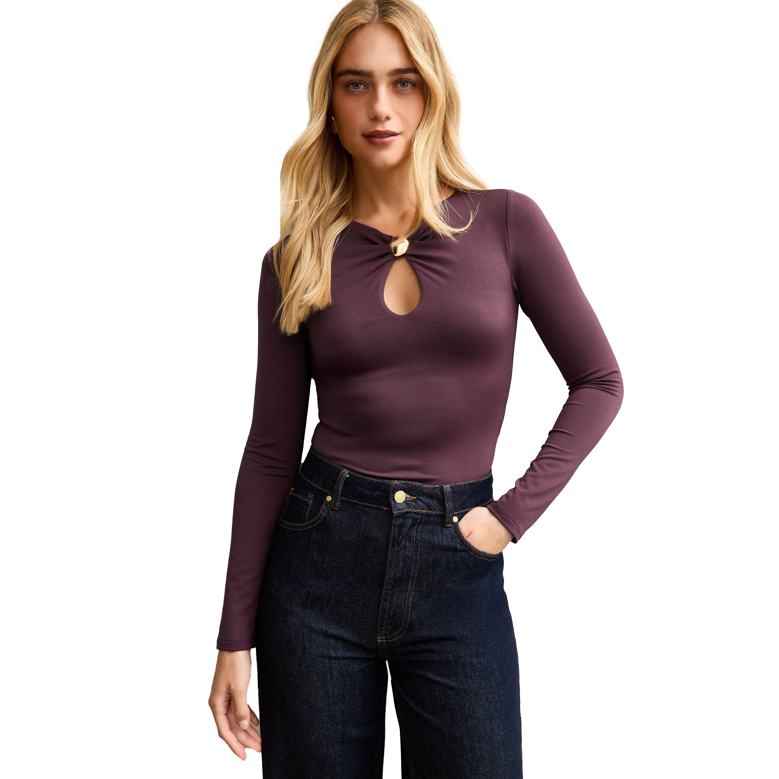 Women's Eco-Friendly Breathable Quick Dry Anti-Bacterial Crew Neck Yoga Top Long Sleeve Slim Fit Spandex/Nylon Front
