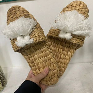 Eco Natural Vietnam Hyacinth <b>Slipper</b> Handcrafted by Local Artisans Perfect for Resort Room and <b>Indoor</b> Lifestyle - Product Image 1