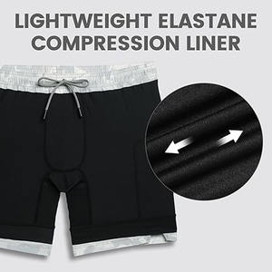 Pantalones cortos de seda de hielo de verano con diseño impreso y bordado de logotipo personalizado OEM pantalones cortos deportivos informales holgados ultrafinos de marca de moda para hombre - Product Image 5