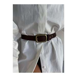Cinturón de gamuza con hebilla cuadrada y accesorio de corazón para mujer, cinturón para pantalón, chaqueta, camisa, vestido - Negro-antiguo - Product Image 4