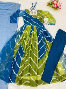 Belle robe à imprimé Laheriya avec Dupatta et Pent par le grossiste Fabzone - Product Image 2