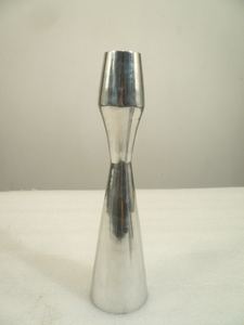 Set of 3 Silver Metal <b>Taper</b> <b>Candle</b> Candlestick Holders - Product Image 3