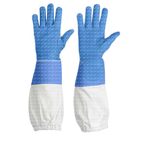Guantes de apicultura de piel de cabra hechos a mano con estándares de seguridad, guantes a prueba de picaduras de tela de malla de 3 capas para apicultores - Product Image 4