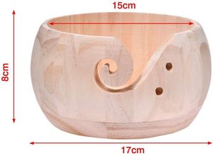 Ooden-cuenco de hilo de madera para niquelar, cuenco de hilo de madera de 15cm - Product Image 6