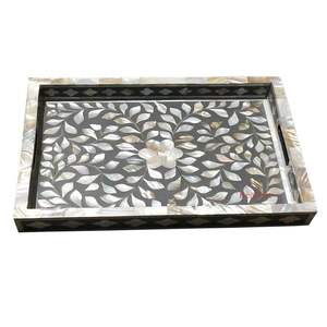 Plateau artisanal en nacre avec finition scintillante pour la décoration du salon, à bas prix, aspect luxueux, plateau en nacre - Product Image 5