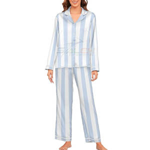 Ensemble de pyjama confortable avec ceinture élastique et ensemble de vêtements de nuit d'été en tissu léger pour femmes avec matériau respirant - Product Image 1