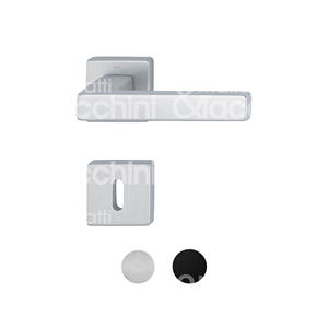 Par de mangos Austin Modelo 337820 con agujero patentado Roseta Escudo cuadrado 49x49mm 8mm Husillo rápido - Product Image 1