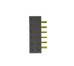 Connecteur de prise PCB SQT‑106‑01‑F‑D‑RA, 12 positions, 2 rangées, pas de 2,0 mm, composant carte-à-carte à angle droit, conforme RoHS - Product Image 5