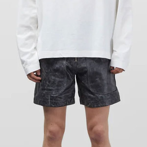 Shorts en cuir pour hommes fabriqués au Pakistan, prix bas, contraste de couleurs, haute qualité, confortables et respirants - Product Image 2