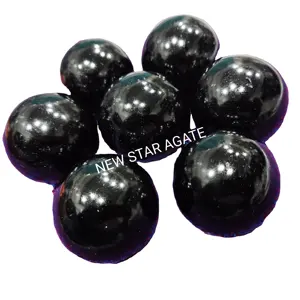 从新星玛瑙在线购买高品质黑色黑曜石球体宝石: 批发黑曜石球体