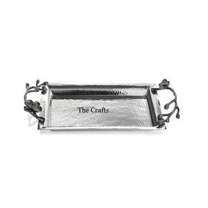 Plateau de service martelé en acier inoxydable de conception attrayante pour le plateau de nourriture de vaisselle d'hôtel et de restaurant à la maison - Product Image 5