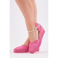 Espadrille à talon compensé fermé