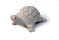Statue Sculptée en Pierre de Granit Gaurara Tortoise, Style Nautique Fin, Petite Collection d'Art Indien, Décoration d'Intérieur