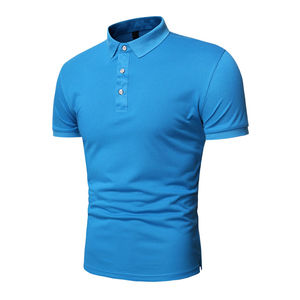 T-shirt en coton tricoté 100 % pour homme, manches courtes, respirant, idéal pour l'été, avec impression de logo personnalisé, motif uni, vente en gros - Product Image 3